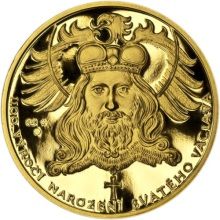 1100. výročí narození sv. Václava - zlatá 1 Oz Proof