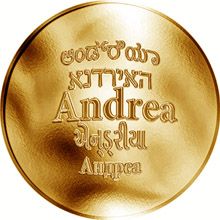 Česká jména - Andrea - velká zlatá medaile 1 Oz