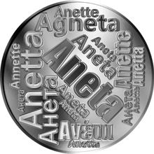 Česká jména - Aneta - velká stříbrná medaile 1 Oz
