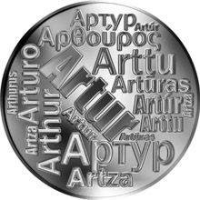 Česká jména - Artur - velká stříbrná medaile 1 Oz