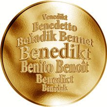 Česká jména - Benedikt - zlatá medaile