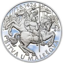 Bitva u Malešova - 590. výročí stříbro patina