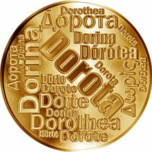 Česká jména - Dorota - velká zlatá medaile 1 Oz