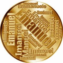 Česká jména - Emanuel - velká zlatá medaile 1 Oz