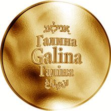 Česká jména - Galina - zlatá medaile
