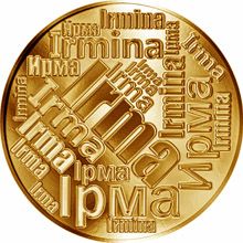 Česká jména - Irma - velká zlatá medaile 1 Oz