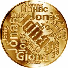 Česká jména - Jonáš - velká zlatá medaile 1 Oz