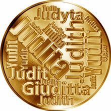 Česká jména - Judita - velká zlatá medaile 1 Oz