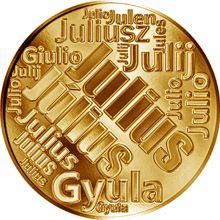 Česká jména - Julius - velká zlatá medaile 1 Oz