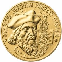 Kazatel Jeroným Pražský - 600. výročí zlato b.k.