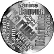 Česká jména - Karina - velká stříbrná medaile 1 Oz