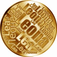 Česká jména - Leona - velká zlatá medaile 1 Oz