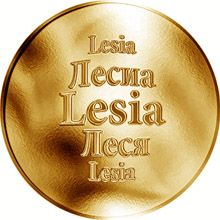 Slovenská jména - Lesia - velká zlatá medaile 1 Oz