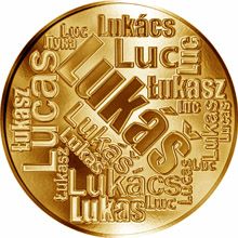 Česká jména - Lukáš - velká zlatá medaile 1 Oz