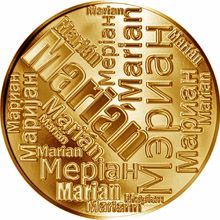 Česká jména - Marián - velká zlatá medaile 1 Oz