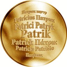 Česká jména - Patrik - velká zlatá medaile 1 Oz