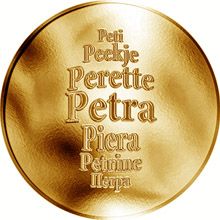 Česká jména - Petra - velká zlatá medaile 1 Oz