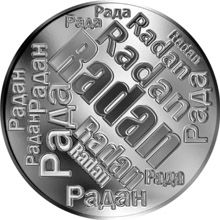 Česká jména - Radan - velká stříbrná medaile 1 Oz