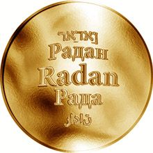 Česká jména - Radan - zlatá medaile