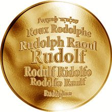 Česká jména - Rudolf - velká zlatá medaile 1 Oz