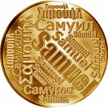 Česká jména - Samuel - velká zlatá medaile 1 Oz