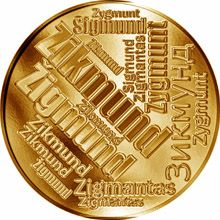 Česká jména - Zikmund - velká zlatá medaile 1 Oz